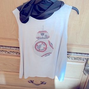 Cute hooded sleeveless BB8 Star Wars Shirt
